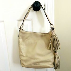 NWOT Michael Kors Women's Elana Large Convertible Shoulder Cement Handbag